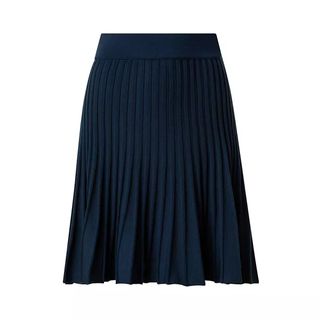 Akris Punto + Milano Pleated Knit Wool Miniskirt