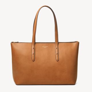 Aspinal of London + Zipped Regent Tote in Smooth Tan