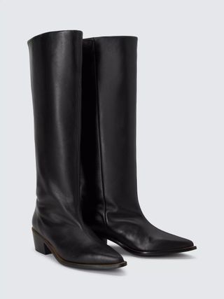 And/Or + Sainte Leather Low Heel Long Western Boots