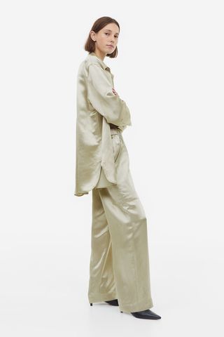 H&M + Silk-Blend Pants