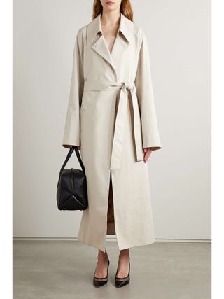 Khaite + Minnie Belted Cotton-Blend Twill Trench Coat