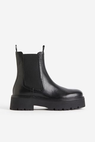 H&M + Leather Chelsea Boots