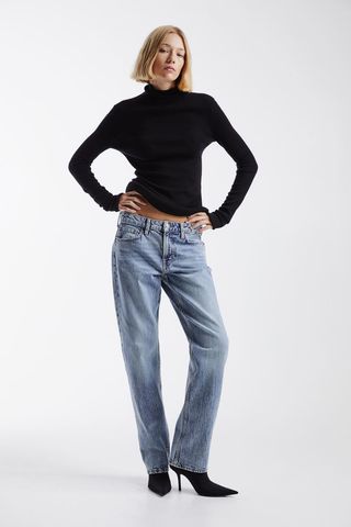 H&M + Straight Regular Jeans