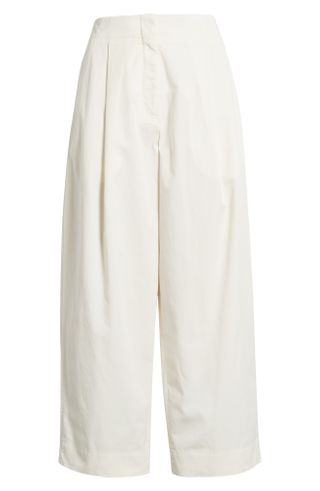 COS + Pleated Wide Leg Twill Chino Pants