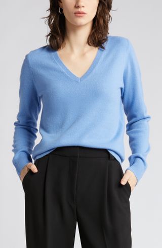 Nordstrom + Cashmere V-Neck Sweater