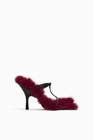 Zara + Faux Fur Heels