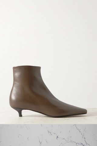 Toteme + Slim Leather Ankle Boots