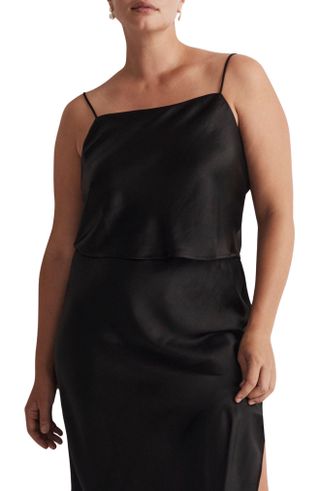 Madewell + Satin Square Neck Crop Camisole