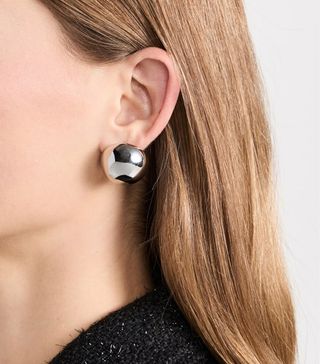 Lele Sadoughi + Dome Button Earrings