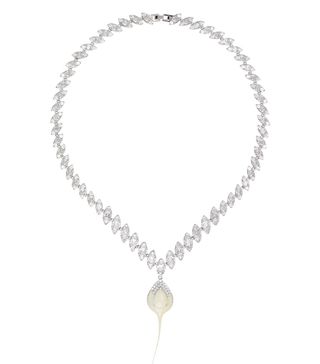 Ottolinger + Silver & White Diamond Dip Necklace
