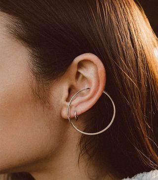Maison Miru + Large Illusion Hoops in Sterling Silver