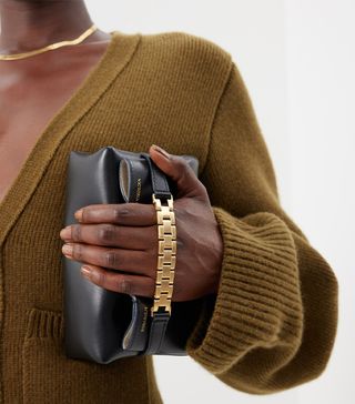 Victoria Beckham + Chain Pouch Mini Leather Clutch Bag