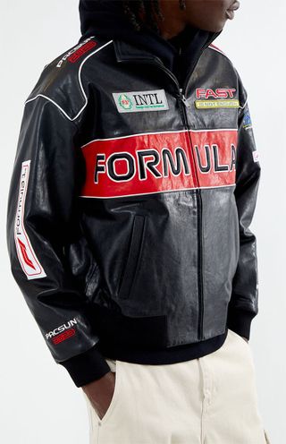Formula 1 x Pacsun + Leather Pole Position Jacket