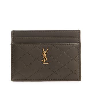 Saint Laurent + Quilted Leather Card Case