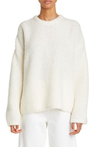 Toteme + Boxy Wool & Alpaca Bouclé Sweater