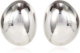 Kelmall + Chunky Silver Hoop Statement Earrings