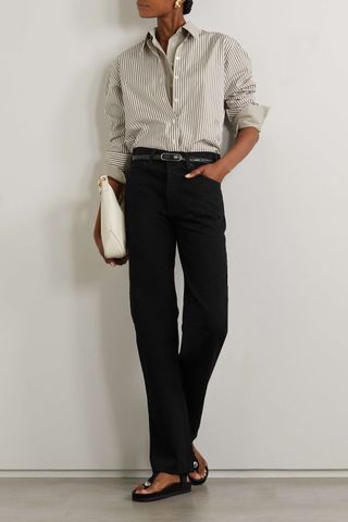 Nili Lotan + Smith High-Rise Straight-Leg Jeans