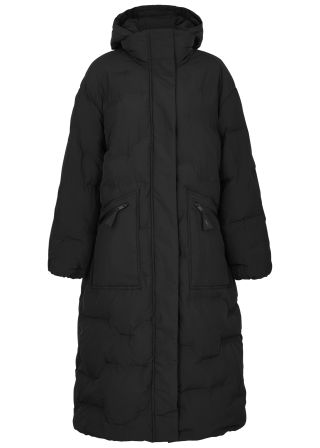 Ganni + Hooded Quilted Shell Coat