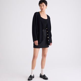 J.Crew + Giselle V-Neck Sweater Blazer With Contrast Trim