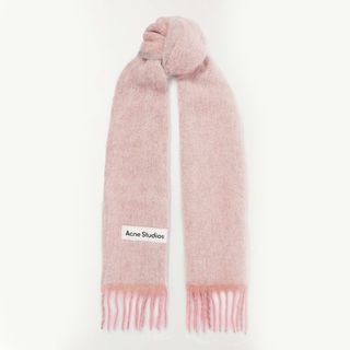 Acne Studios + Fringed Knitted Scarf