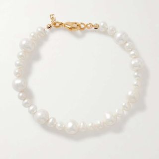 Martha Calvo + Lottie Gold-Tone Pearl Bracelet