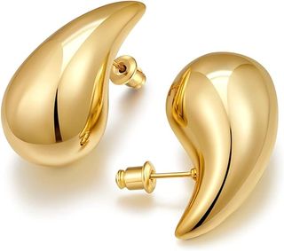 Amazon + Gold Chunky Earrings