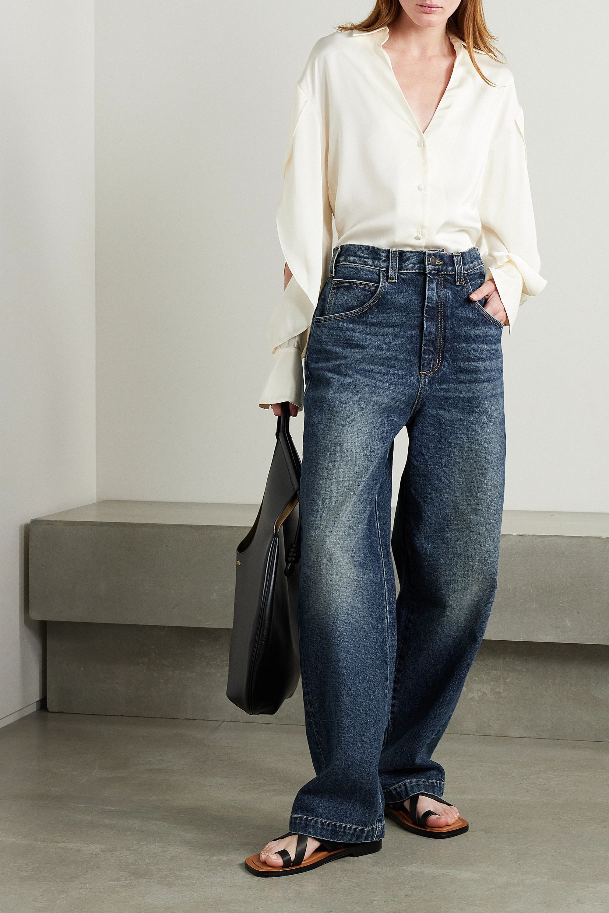 Nili Lotan + Aaron High-Rise Straight-Leg Jeans