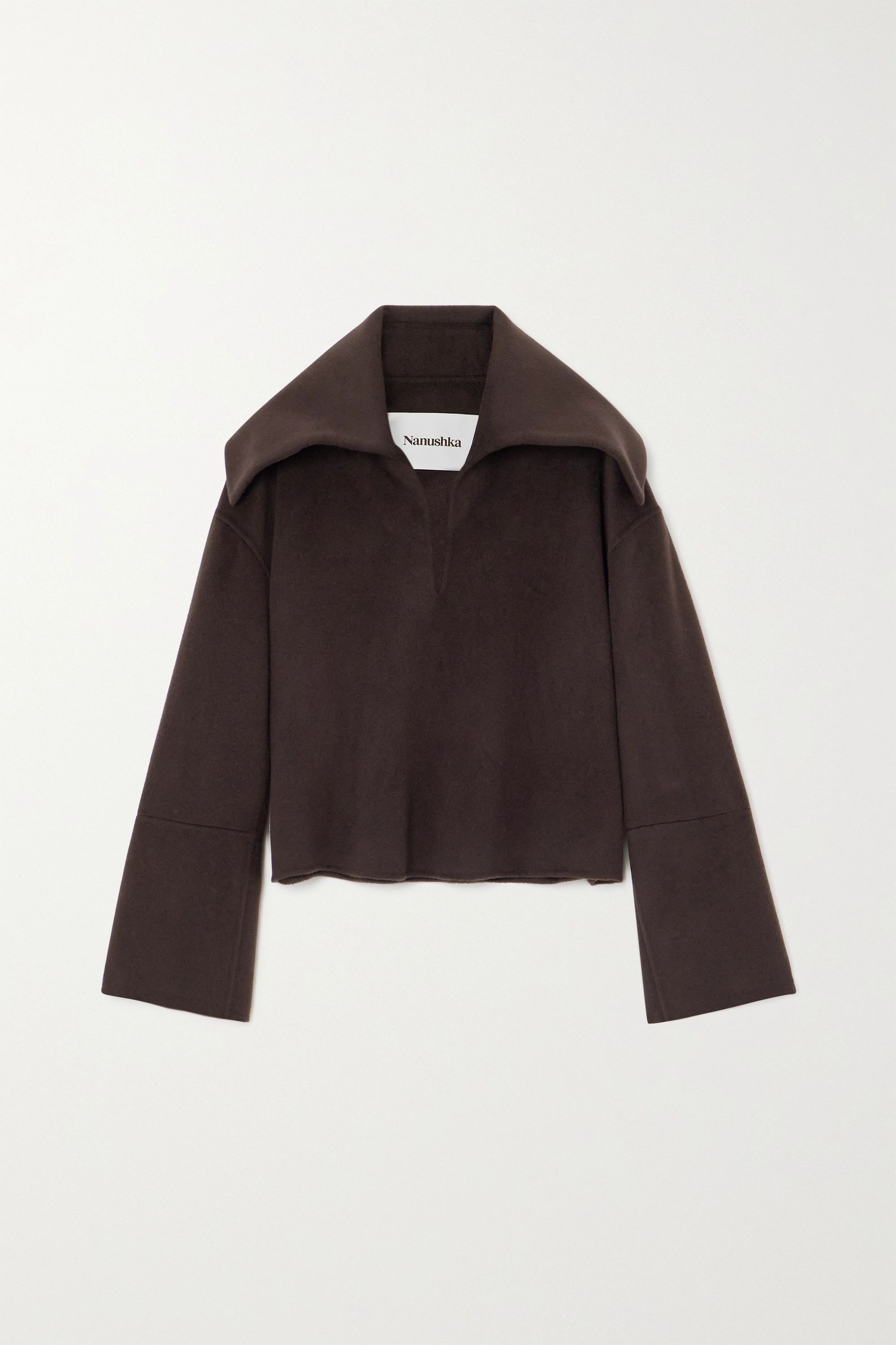 Nanushka + Maxe Wool and Silk-Blend Top