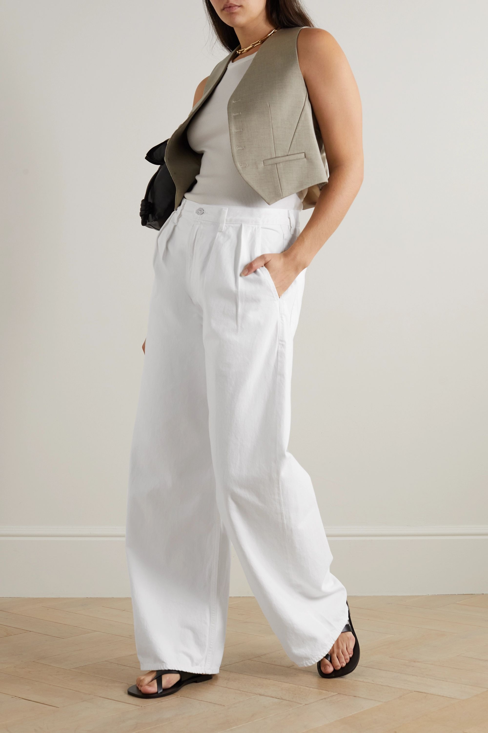 Citizens of Humanity + Maritzy Pleated Boyfriend Organic Jeans