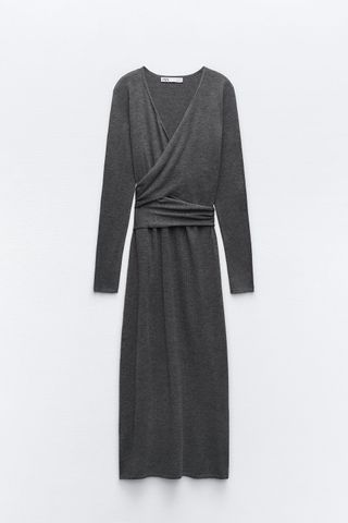 Zara + Knit Wrap Dress