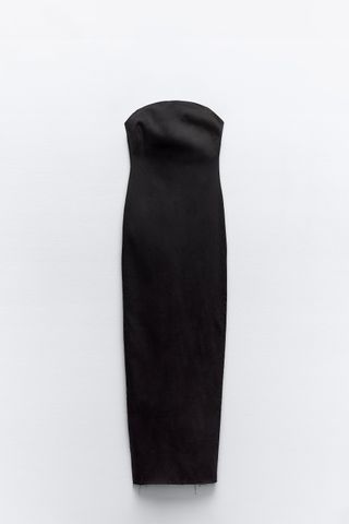 Zara + ZW Strapless Denim Dress