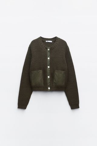 Zara + Combination Knit Cardigan