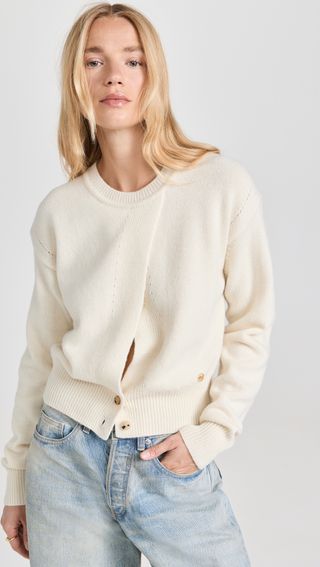 Recto + Front Open Detail Wool Knit Sweater