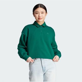 Adidas + All Szn Fleece Graphic Polo Sweatshirt