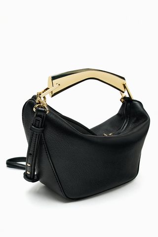 Zara + Bucket Bag with Metallic Handle