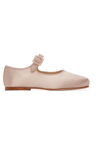 Sandy Liang + Ssense Exclusive Pink Mary Jane Pointe Ballerina Flats