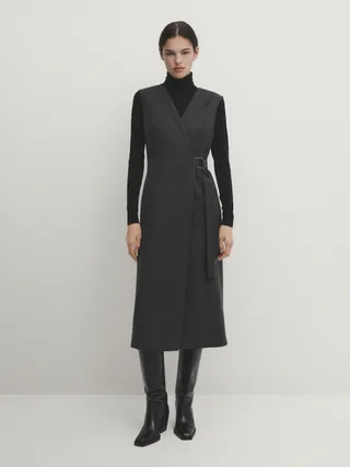 Massimo Dutti + Wool-Blend Dress
