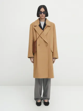 Massimo Dutti + Wool-Blend Coat