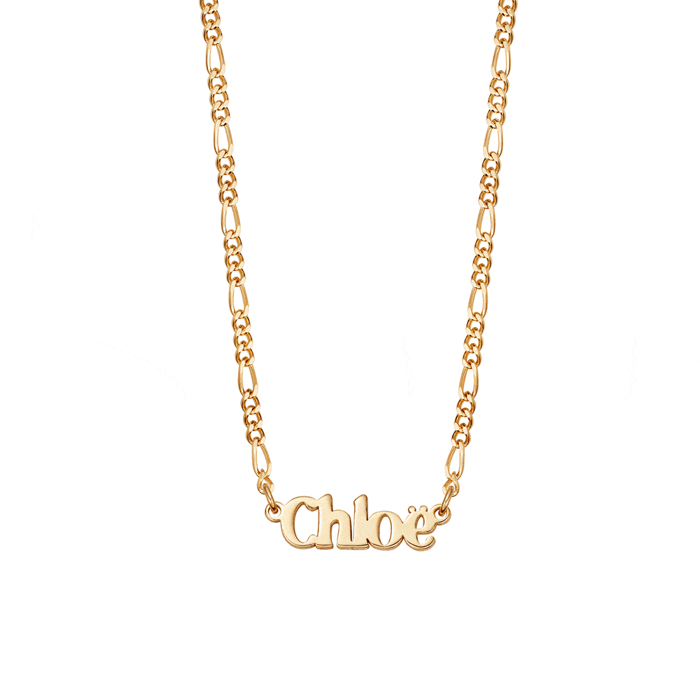 Daisy London + Personalised Name Necklace 18ct Gold Plate