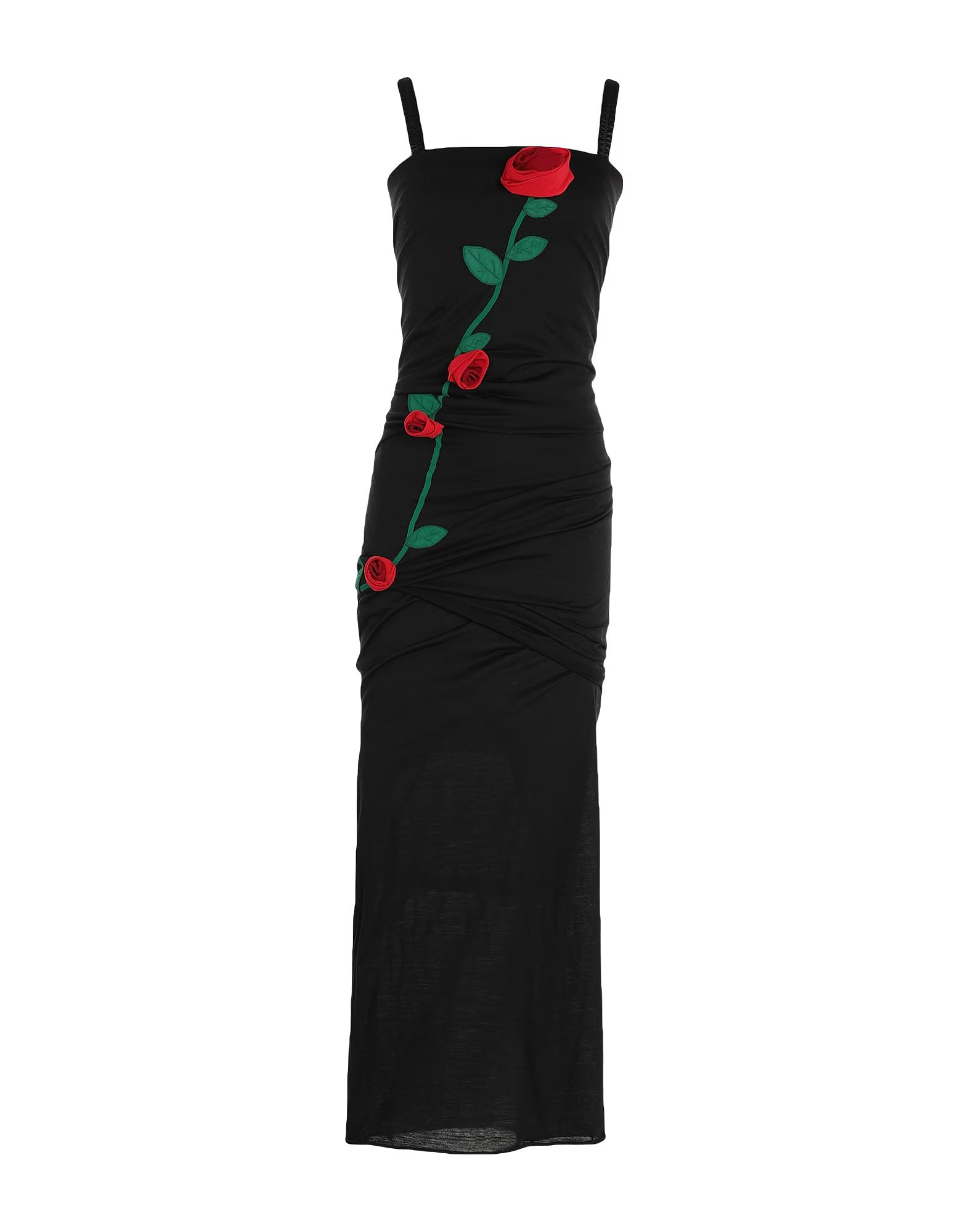 Dolce & Gabbana + Black Rose Strappy Dress