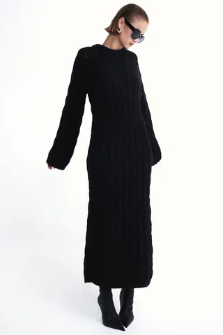 H&M + Cable-Knit Midi Dress