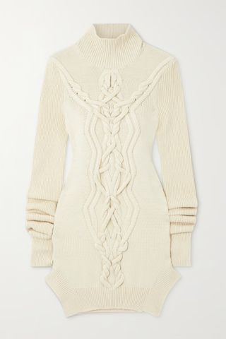 Isabel Marant + Atina Cable-Knit Merino Wool-Blend Mini Dress
