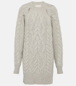 Isabel Marant + Nazae Cable-Knit Mini Sweater Dress