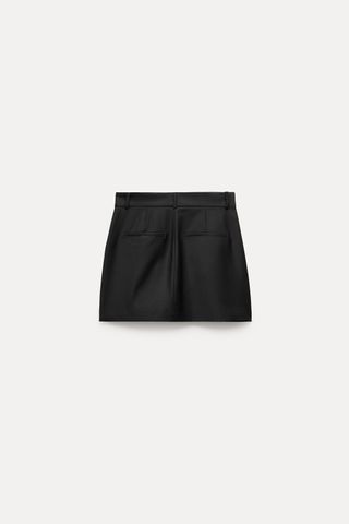 Zara + Wool Blend Mini Skirt