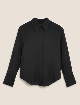 Marks & Spencer + Pure Silk Long Sleeve Shirt