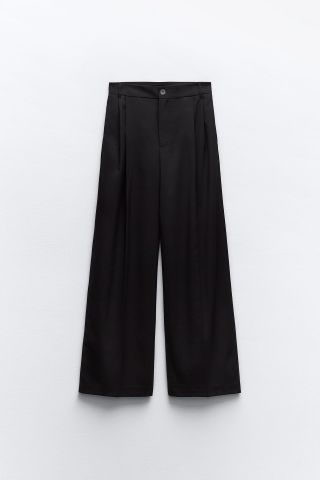 Zara + Full-Length Pleated Trousers
