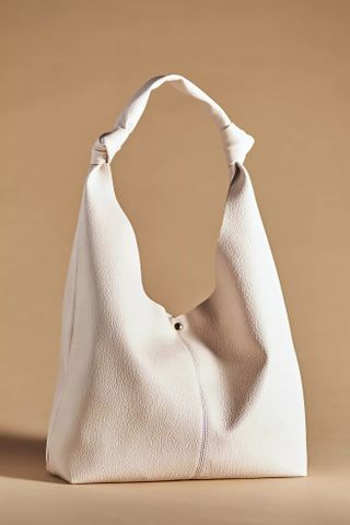 Anthropologie + Knotted Slouchy Faux Leather Bag