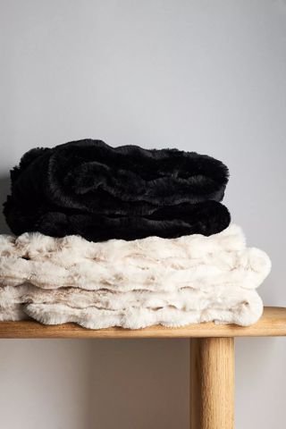 Anthropologie + Arden Faux Fur Throw Blanket