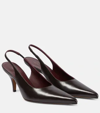 The Row + Sling Point Leather Pumps