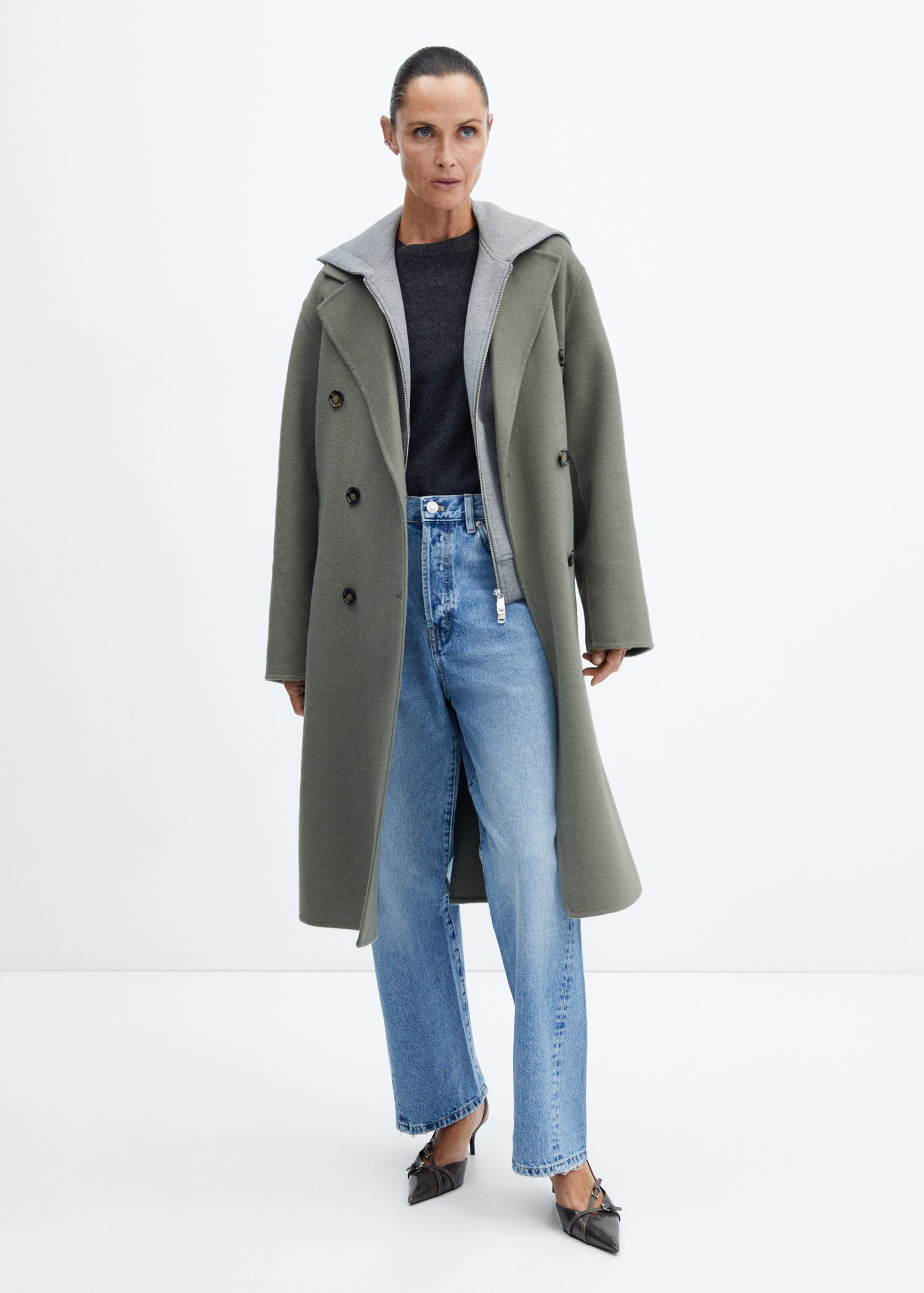 Mango + Handmade Oversized Wool Coat